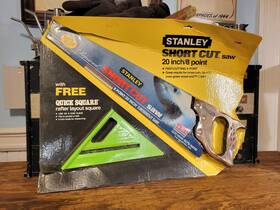 Stanley 076174150827 New Sharptooth 15-335 20 Inch 8 Point Hand Saw Quick Square Vintage 1995