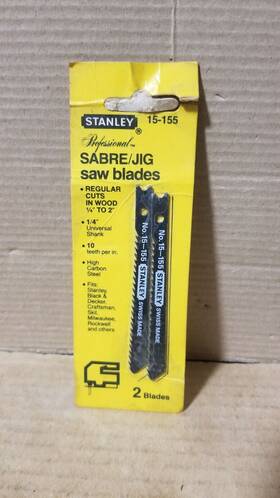 Stanley 15-155 Vintage Sabre/jig Saw Blades Nos-damaged Packaging
