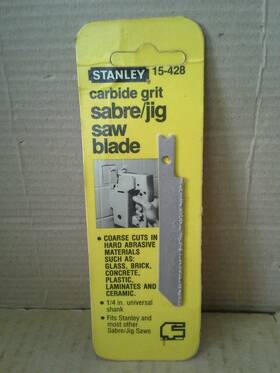 Stanley 15-428 Vintage Carbide Grit Sabre/jig Saw Blade Nos