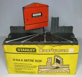 H114a Stanley Vintage Handyman Model Mitre Box In Original