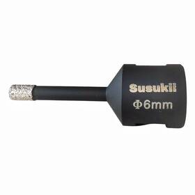 Susukii Brazed6 2pcs Dry Diamond Core Drill Bits 1/4 Inch 6mm Tile Hole Saws For Porcelain
