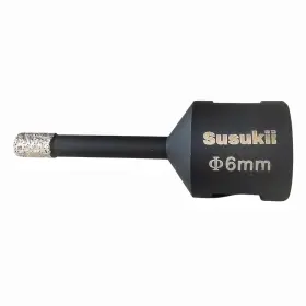 Brazed6 Susukii 2pcs Dry Diamond Core Drill Bits 1/4 Inch 6mm Tile Hole Saws For Porcelain