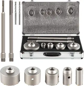 3nbbd99u2hntkjtzwlw9jt Vevor Concrete Hole Saw Kit 1-2/11 Inch 1-3/5 2-9/16 3-5/32 3-15/16 Drill B