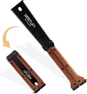 Westley Wes01 Hand Saw Woodworking Tools With Sk-5 Steel 5.5 Inch Folding 13/14 Tpi