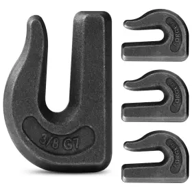 Xh-4p38gch Xhmaxe 4pcs 3/8ftft Weld-on Grab Chain Hooks Grade 70 Clevis