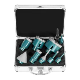 002-dy-jg-10 Yosight 10pcs Diamond Hole Saw Kit - 7pcs 6/6/8/25/35/50/65mm Drill Bits And 1pc 50mm C