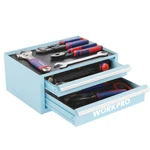 Workpro 12.5" Mini Tool Box Small Metal Chest W/2 Drawer Open Top Storage New. Price: $42.99.