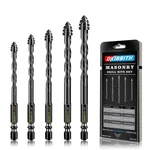 Dkibbith 4-FLUTE Serrated Masonry Drill Set 5 Pack New. Price: $24.99.