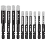 10PCS Black Dry Diamond Drill Bits Set, Core For Granite Marble Til... New. Price: $27.88.