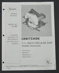 Original 1977 Craftsman 7-1/4 Circular Saw Manual Sears Model 315.10860 Very. Price: $13.99.
