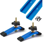 Aluminum 24"X2 T-track With 2PK Hold Down CLAMPS,6-3/8"L 1-1/4"WIDTH-WOODWORK New. Price: $49.99.
