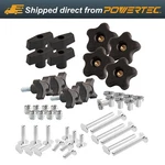 Powertec Jig And Fixture T-track Hardware Kit W/knobs Threads, 46PCS (71173) New. Price: $34.99.