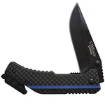 Camillus Thin Blue Linerlock A/o 440 Stainless Blade Black Tpr HANDLE-19653 New. Price: $34.49.