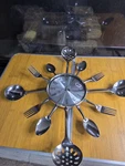 Cigera 14 Inch Cutlery Kitchen Wall Clocks With Fork And Spoon Dial Silent Cl... Used. Price: $7.00.