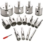 3 Otters 15PIECE Diamond Hole Saw Kit, (6MM-50MM 1/4"-2") Glass & Tile Drill B New. Price: $15.28.