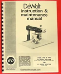 Dewalt 7780, 7770, 7740 10" & 12" Radial Arm Saw Instruction Owner Manual 0258 New. Price: $20.00.
