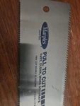 Irwin Marples 2011330 Double Edge Pull Saw 9.5" 7/17 Pt Fine /extra Tooth Blade Used. Price: $20.00.