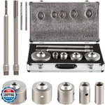Vevor Concrete Hole Saw Kit, 1-2/11", 1-3/5", 2-9/16", 3-5/32", 3-15/16" Drill B New. Price: $93.39.
