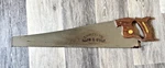 Vintage E. Garlick & Son Lynx Brand Hand Saw Wood Sheffield England, 26" Blade Used. Price: $55.00.