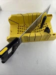Stanley Clamping Miter Box With Hand Saw Precision Angle Cutting Tool Used. Price: $39.99.